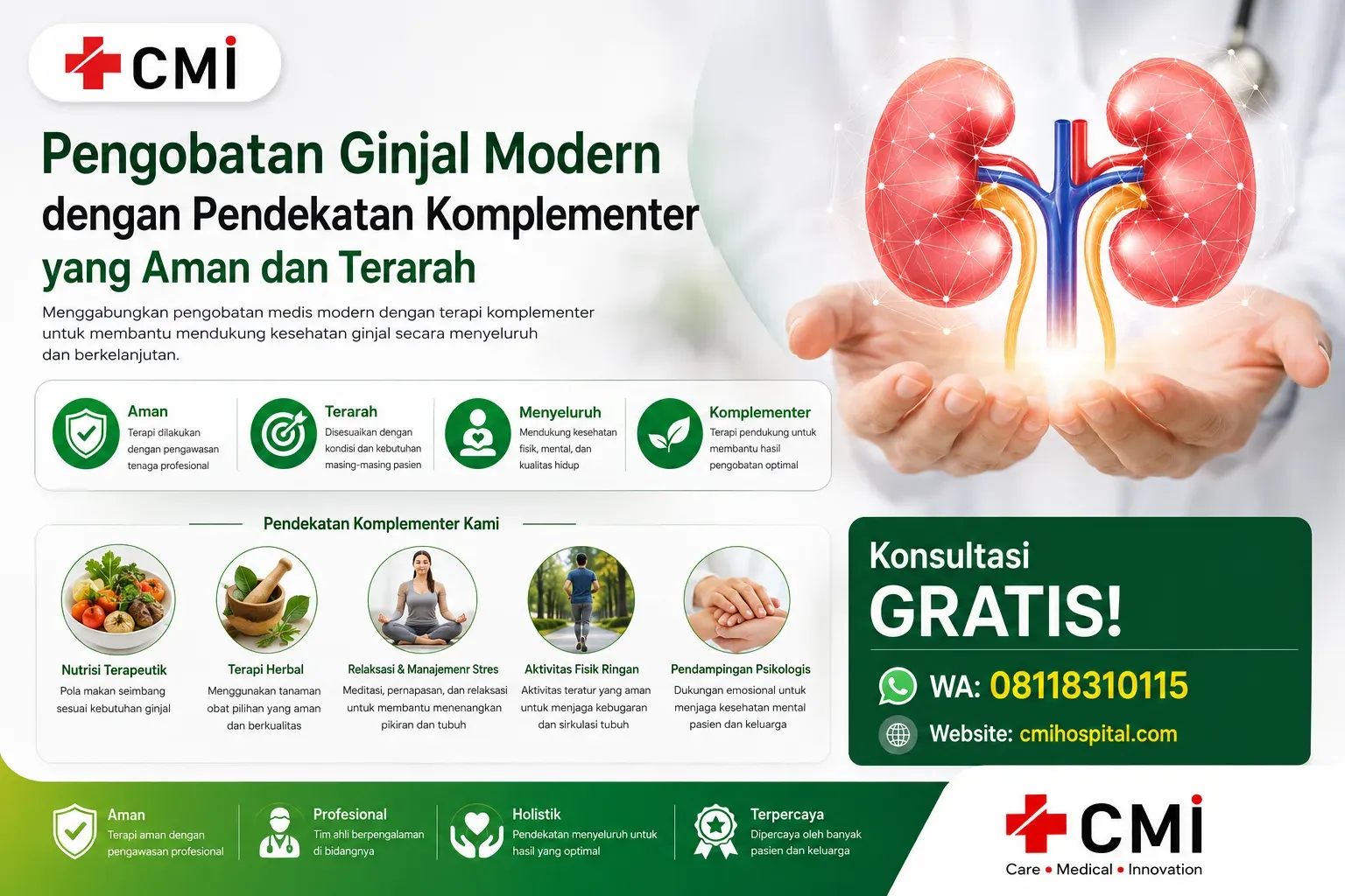 gambar Pengobatan Ginjal Modern dengan Pendekatan Komplementer yang Aman dan Terarah