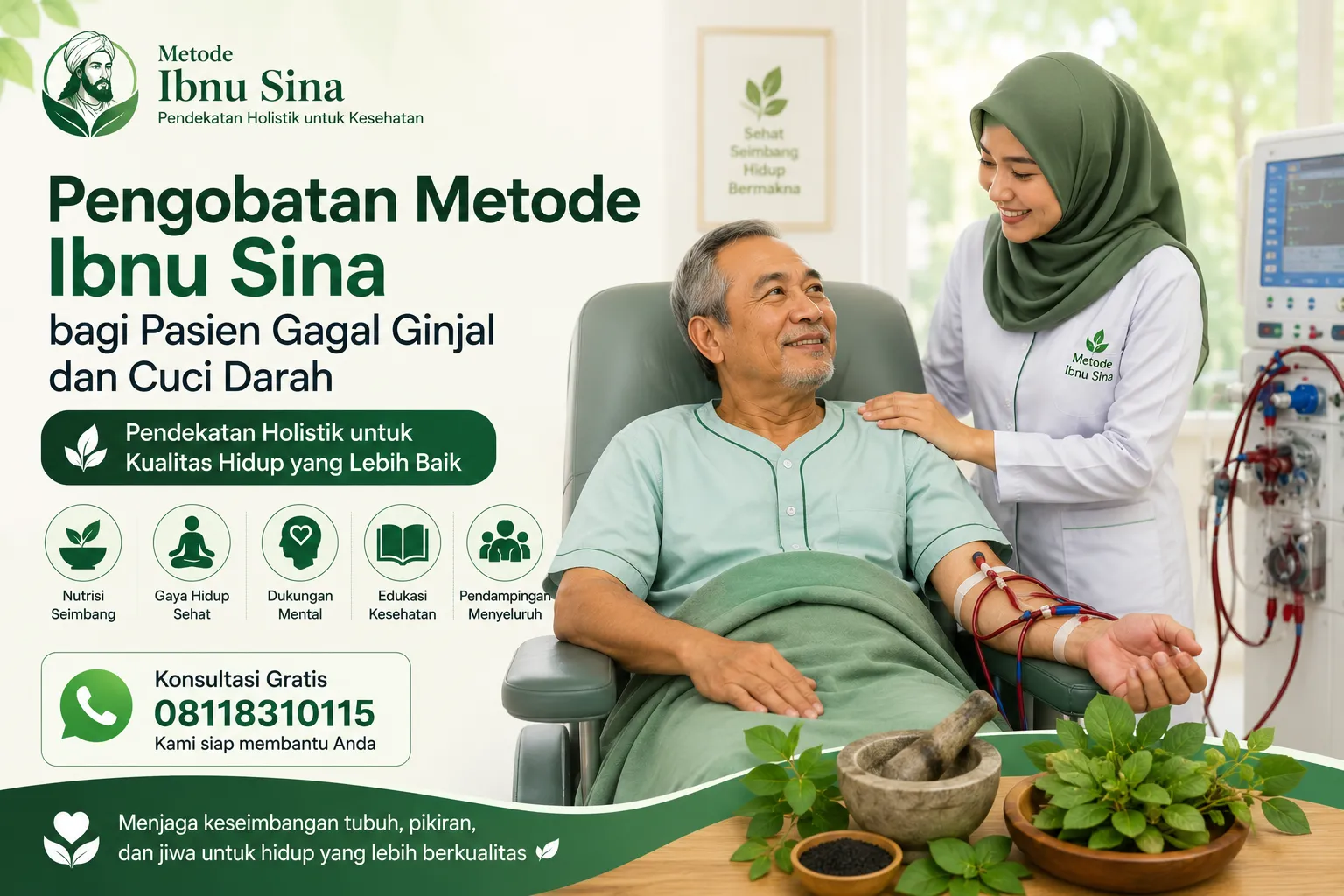 gambar Pengobatan Metode Ibnu Sina bagi Pasien Gagal Ginjal dan Cuci Darah