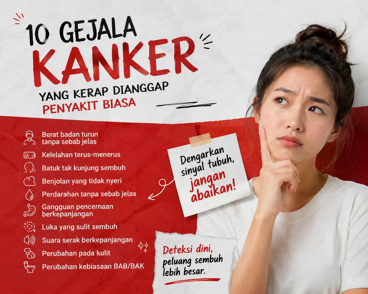 gambar 10 Gejala Kanker yang Kerap Dianggap Penyakit Biasa, Padahal Perlu Diwaspadai