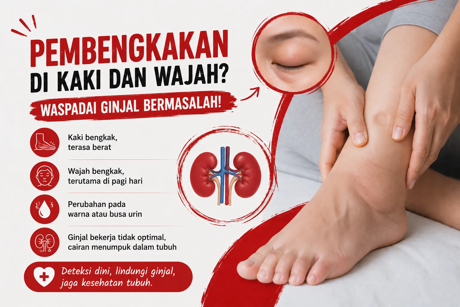 gambar Pembengkakan di Kaki dan Wajah, Apakah Gejala Ginjal Bermasalah?