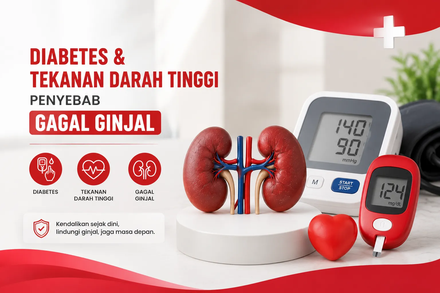 gambar Diabetes dan Tekanan Darah Tinggi sebagai Penyebab Gagal Ginjal