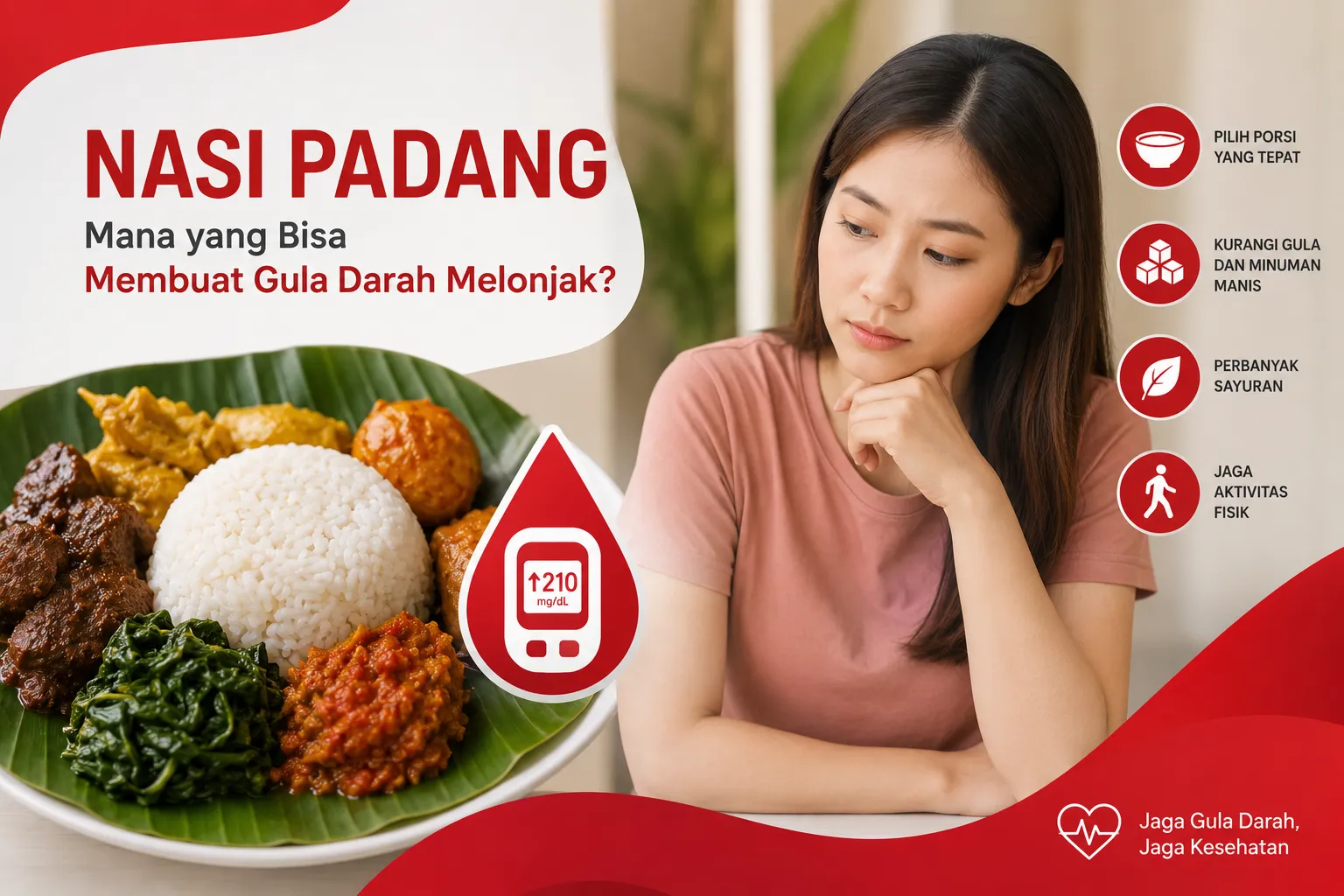 gambar Nasi Padang: Mana yang Bisa Membuat Gula Darah Melonjak?