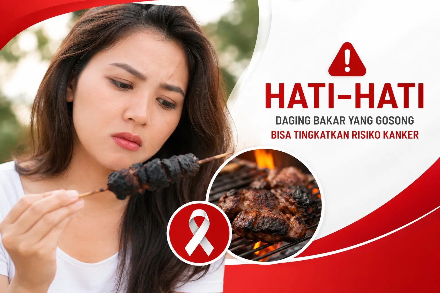 gambar Daging Bakar yang Gosong: Mengapa Bisa Meningkatkan Risiko Kanker?