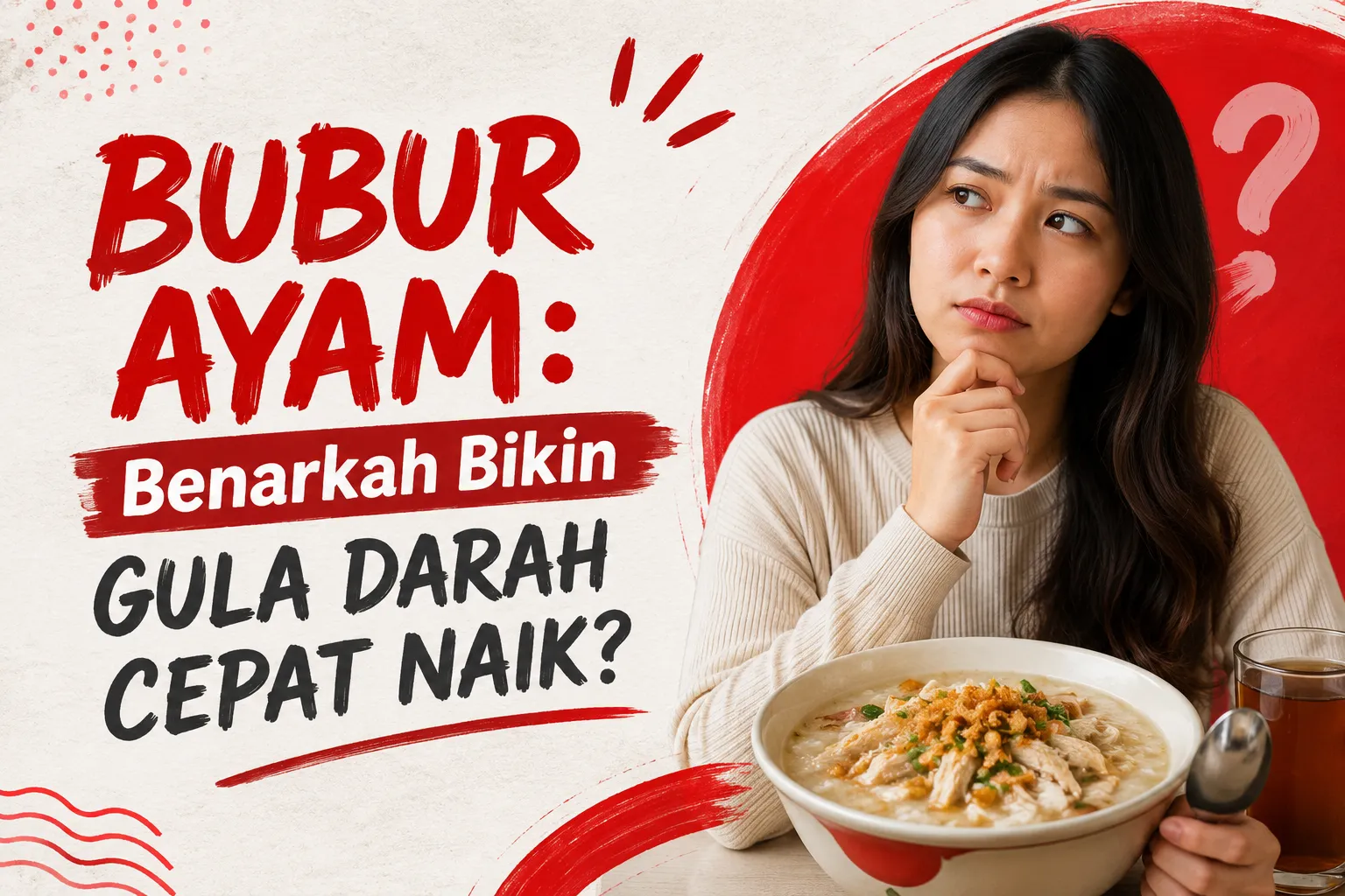 gambar Bubur Ayam: Benarkah Bikin Gula Darah Cepat Naik?