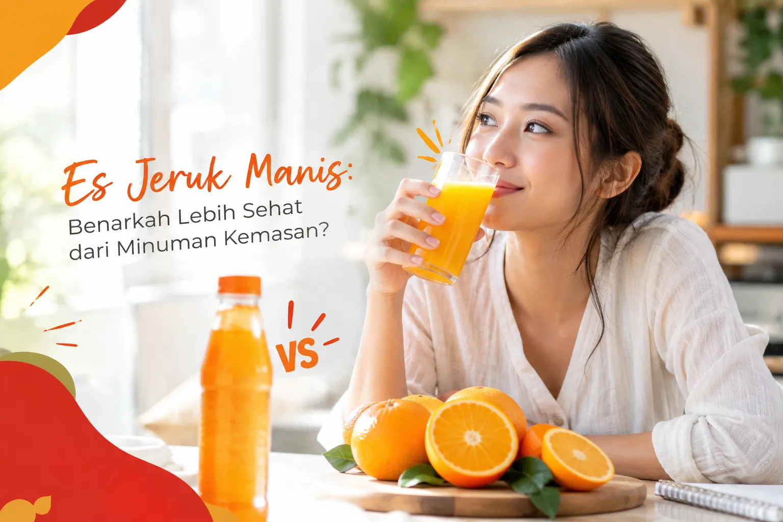 gambar Es Jeruk Manis: Benarkah Lebih Sehat dari Minuman Kemasan?