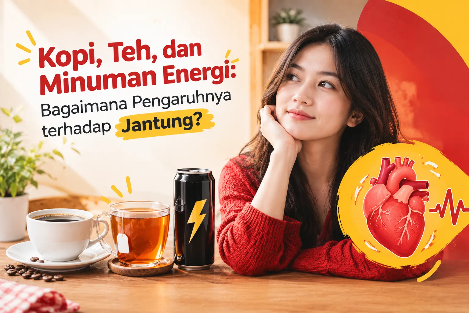 gambar Kopi, Teh, dan Minuman Energi: Bagaimana Pengaruhnya terhadap Jantung?