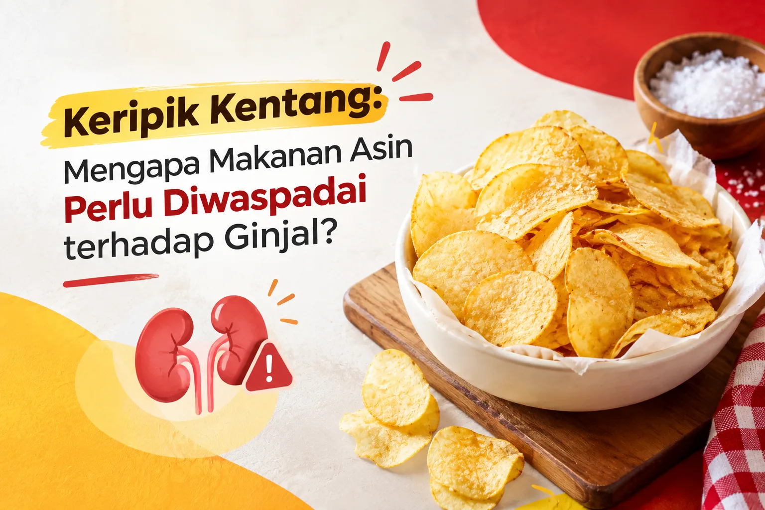 gambar Keripik Kentang: Mengapa Makanan Asin Perlu Diwaspadai terhadap Ginjal?