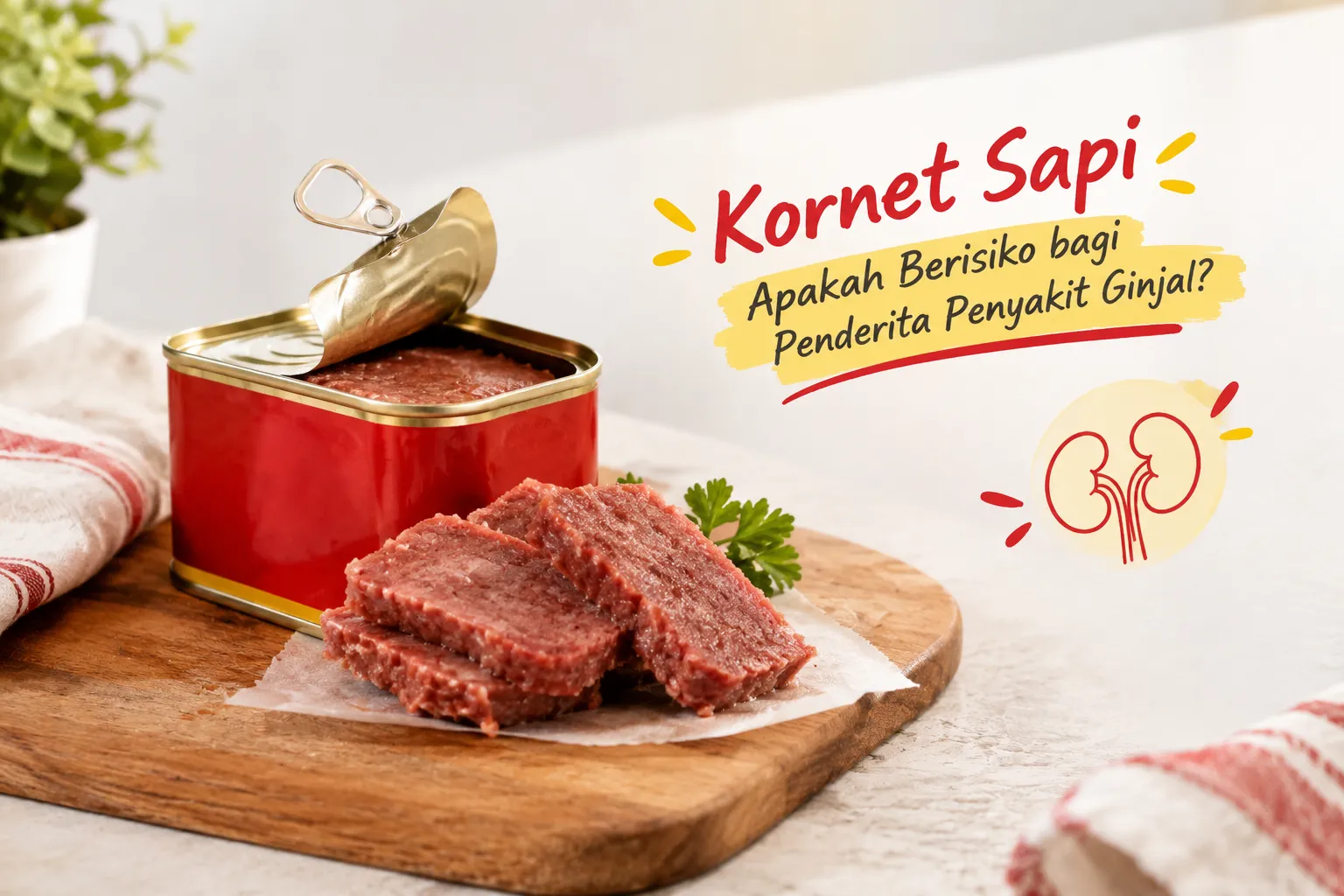 gambar Kornet Sapi Apakah Berisiko bagi Penderita Penyakit Ginjal?